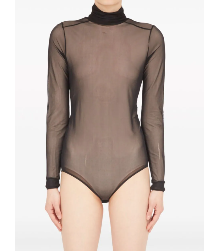 LONGSLEEVE MESH BODY TOP BLACK