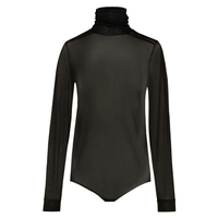 LONGSLEEVE MESH BODY TOP BLACK