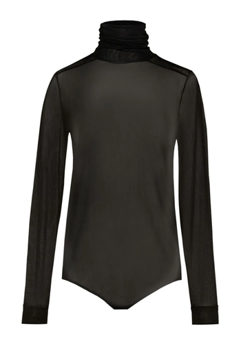 MAISON MARGIELA longsleeve mesh body top black