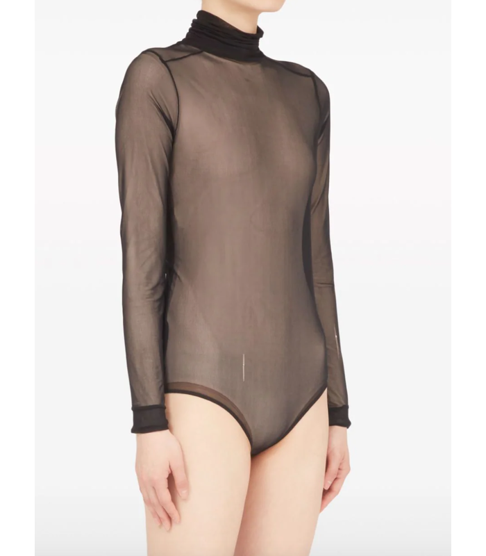 LONGSLEEVE MESH BODY TOP BLACK