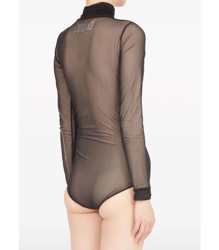 LONGSLEEVE MESH BODY TOP BLACK