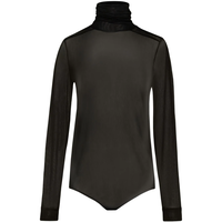 LONGSLEEVE MESH BODY TOP BLACK