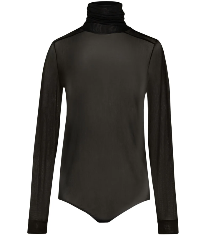 LONGSLEEVE MESH BODY TOP BLACK