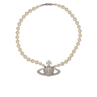 MAN. BAS RELIEF PEARL NECKLACE PLATINUM/CREAM