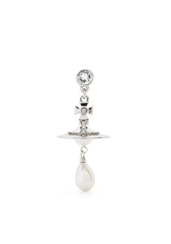 VIVIENNE WESTWOOD man. pearl drop single earring platinum/pearl