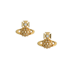 VIVIENNE WESTWOOD DONNA BAS RELIEF DROP EARRINGS GOLD