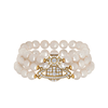 VIVIENNE WESTWOOD GRAZIELLA THREE ROW PEARL GOLD/CREAMROSE