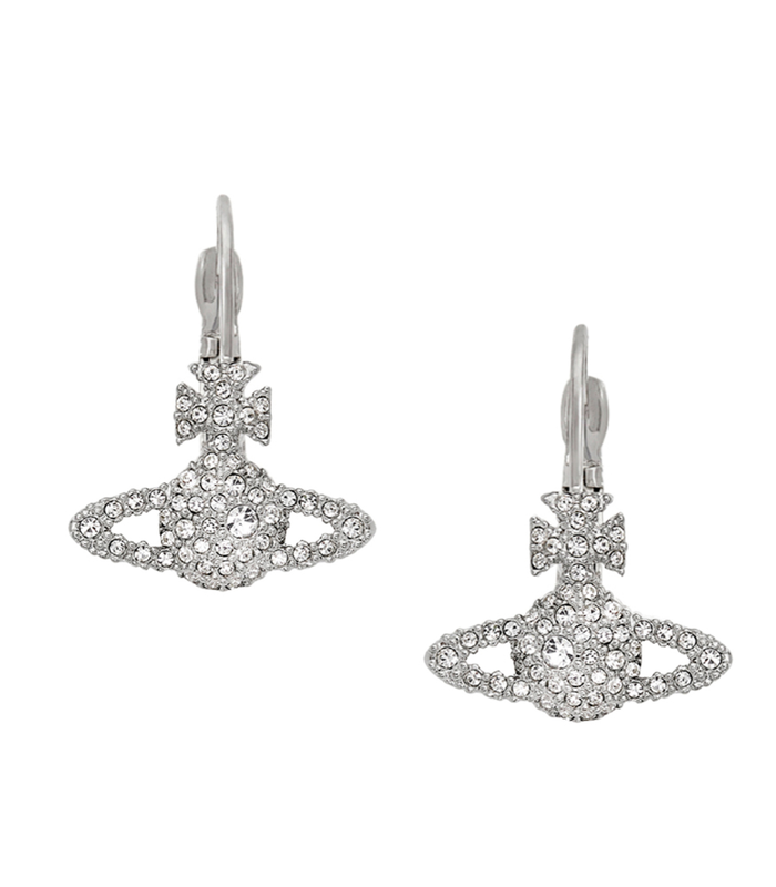 GRACE BAS RELIEF EARRINGS PLATINUM