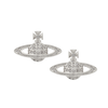 VIVIENNE WESTWOOD MINI BAS RELIEF EARRINGS - PLATINUM/CRYSTAL