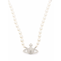 ONE ROW PEARL BAS RELIEF PLATINUM/CREAM/CRYSTAL