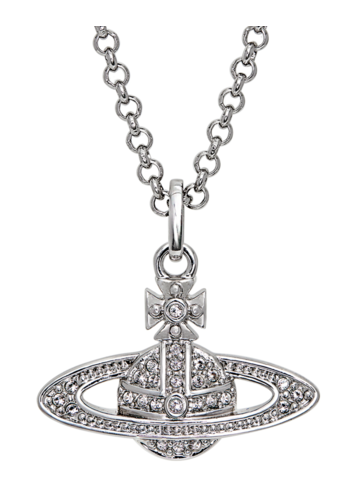 VIVIENNE WESTWOOD mini bas relief pendant platinum