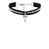 VIVIENNE WESTWOOD ALEKSA CHOKER - PLATINUM/BLACK