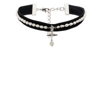 ALEKSA CHOKER - PLATINUM/BLACK