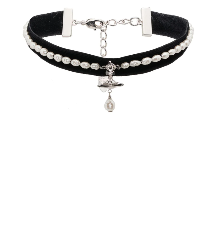 ALEKSA CHOKER - PLATINUM/BLACK