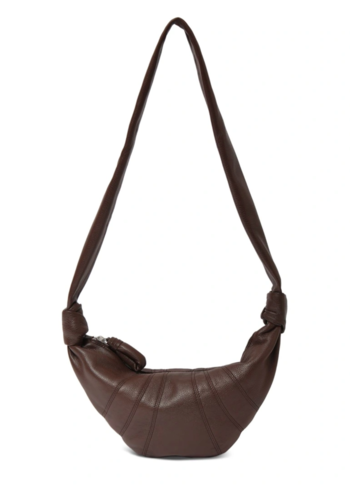 LEMAIRE small croissant bag leather pecan brown