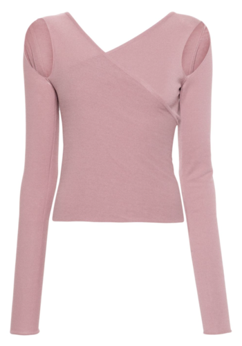 RICK OWENS cropped banana top dusty pink