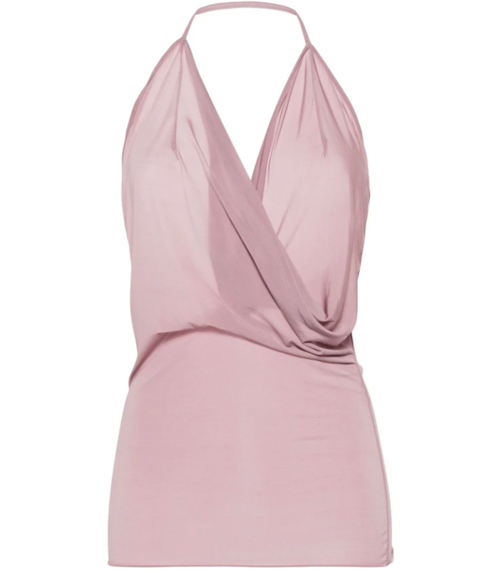 DRAPED TOP DUSTY PINK