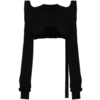 RICK OWENS DRKSHDW CROPPED TECSWEAT - BLACK