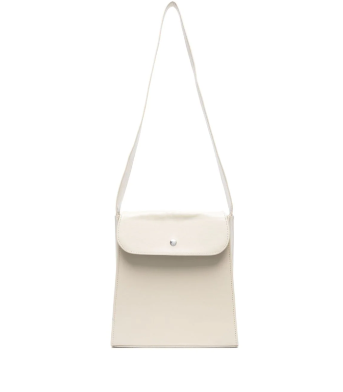 EXTENDED LEATHER BAG DUSTY WHITE