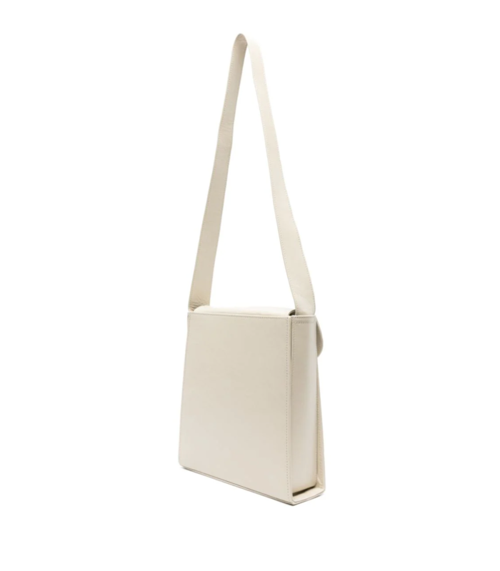 EXTENDED LEATHER BAG DUSTY WHITE
