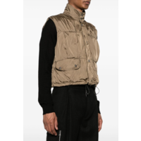 CROPPED EXHALE PUFFA VEST CAVALRY OLIVE