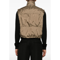 CROPPED EXHALE PUFFA VEST CAVALRY OLIVE