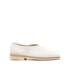 LEMAIRE PIPED CREPE SLIPPERS LIGHT PELICAN GREY