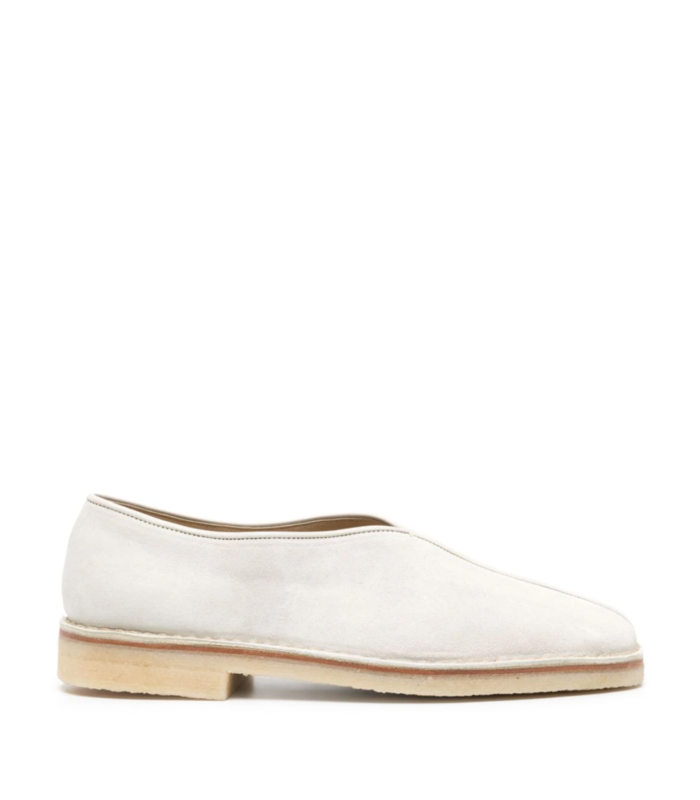 PIPED CREPE SLIPPERS LIGHT PELICAN GREY