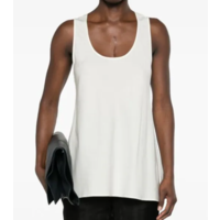 BIAS CUT TANK TOP WHITE ASPARAGUS