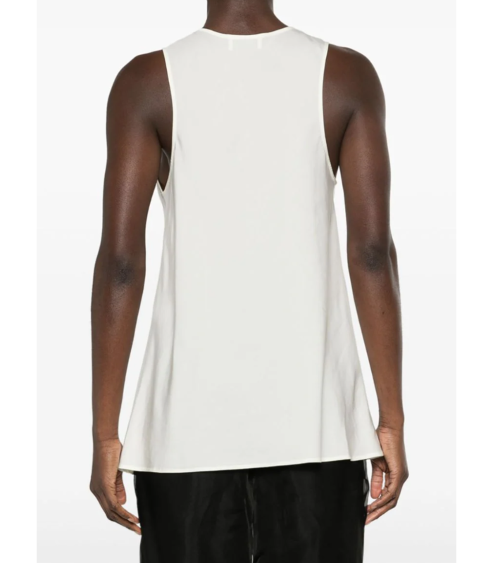 BIAS CUT TANK TOP WHITE ASPARAGUS