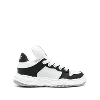 WAYNE ORIGINAL SOLE LEATHER PUFFER LOW TOP SNEAKER BLACK/WHITE