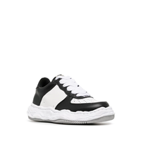 WAYNE ORIGINAL SOLE COW LEATHER LOW TOP SNEAKER BLACK/WHITE