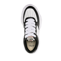 WAYNE ORIGINAL SOLE COW LEATHER LOW TOP SNEAKER BLACK/WHITE