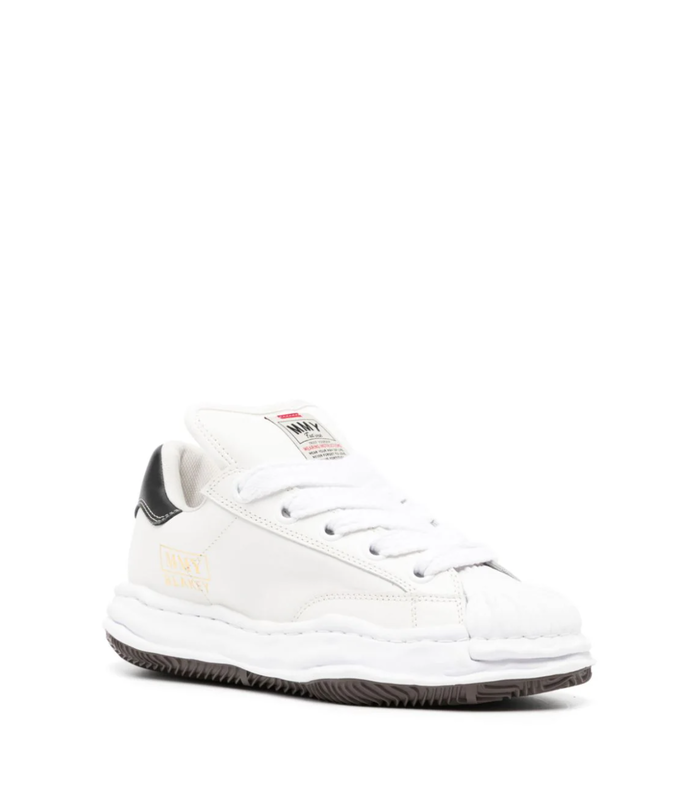 BLAKEY ORIGINAL SOLE LEATHER PUFFER LOW TOP SNEAKER WHITE
