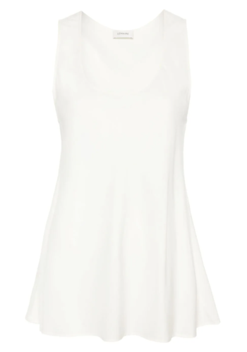 LEMAIRE bias cut tank top white aspargus