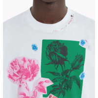 TSHIRT FLORAL GRAPHIC PRINT WHITE