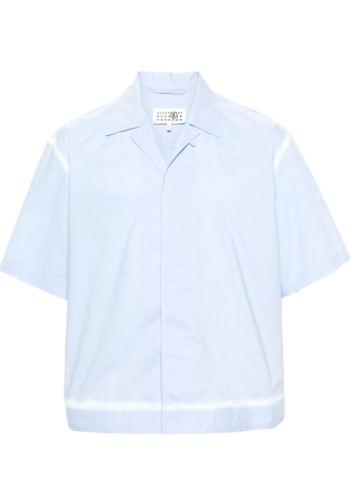 MM6 MAISON MARGIELA short sleeved shirt sprayed blue