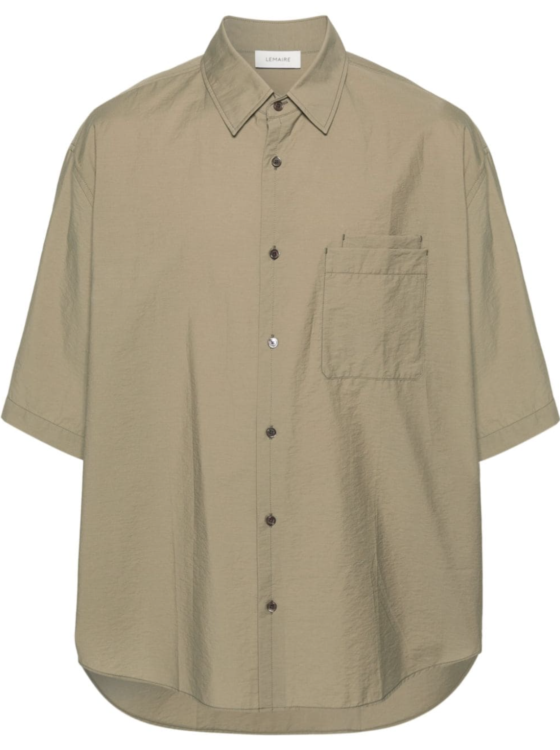 トップス LEMAIRE Double Pocket Lyocell Shirt XS LEMAIRE DOUBLE POCKET SHIRT DUSTY KHAKI - MEGUSTA