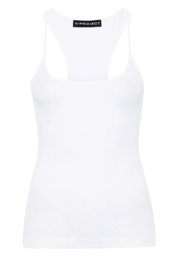 Y/PROJECT invisible strap tanktop optic white