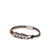 MARNI bracelet metal logo brown/black