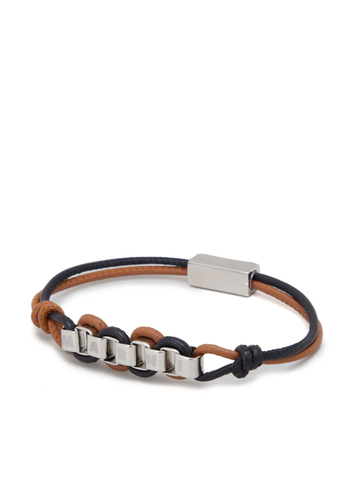 MARNI bracelet metal logo brown/black