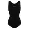 JIL SANDER logo SWIMSUIT BLACK