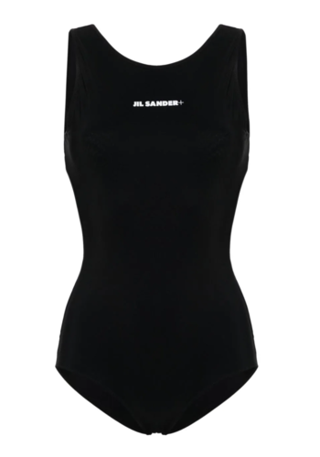 JIL SANDER logo swimsuit black