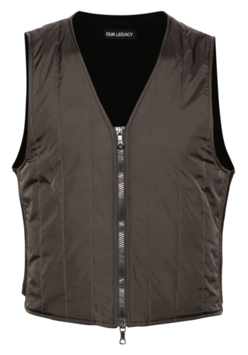 OUR LEGACY quilt liner vest grey