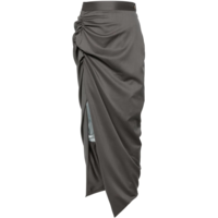 LONG SIDE PANTHER SKIRT - GREY