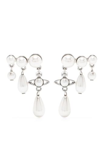 VIVIENNE WESTWOOD marybeth earrings platinum