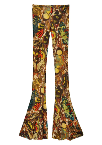 JEAN-PAUL GAULTIER papillon mesh pant yellow/multicolor