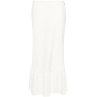 BIAS CUT LONG SKIRT WHITE ASPARAGUS