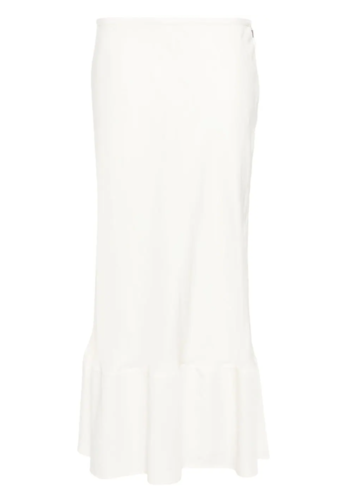 LEMAIRE bias cut long skirt white aspargus