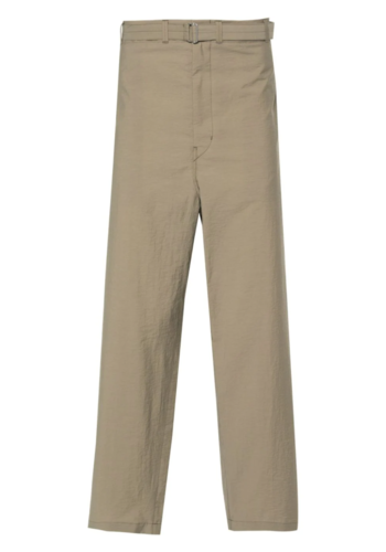 LEMAIRE belted carrot pants dusty khaki